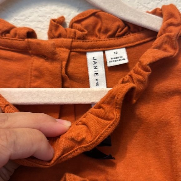 Beautiful, elegant Janie and Jack blouse orange color - Picture 2 of 2